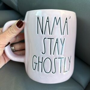 Rae Dunn Pink 'NAMA' STAY GHOSTLY' Mug